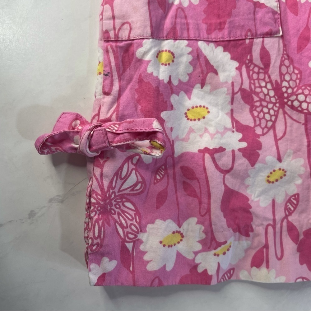 Vintage Lilly Pulitzer Youth Pink Floral Daisy Easter Dress Size 6 - Picture 7 of 7